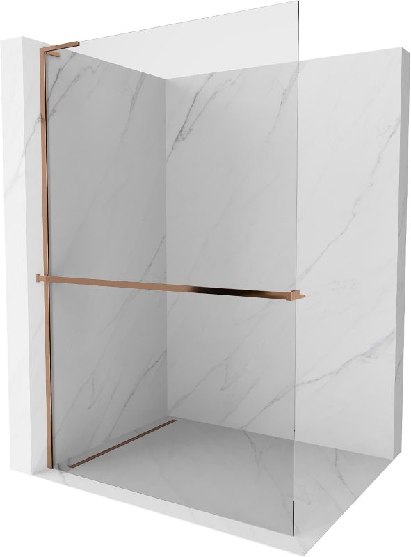 Ścianka prysznicowa walk-in Mexen Kioto+ L różowe złoto 50 x 200 cm 800-050-123-60-00 1 szt.