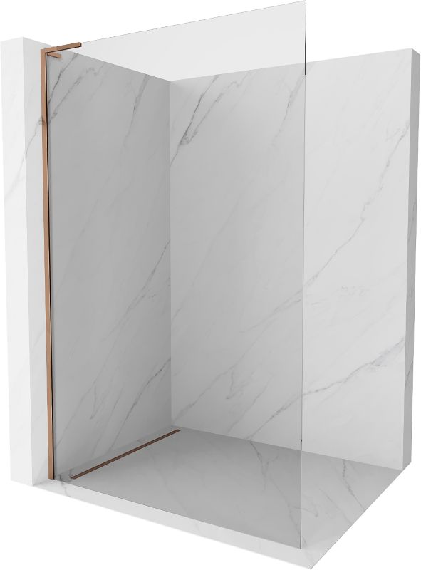 Ścianka prysznicowa walk-in Mexen Kioto L różowe złoto 70x200 cm 1 szt.
