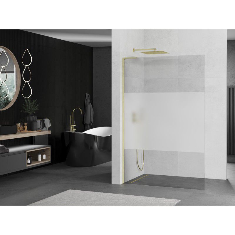 Ścianka prysznicowa walk-in Mexen Kioto L złota 110x200 cm 800-110-103-50-35 1 szt.