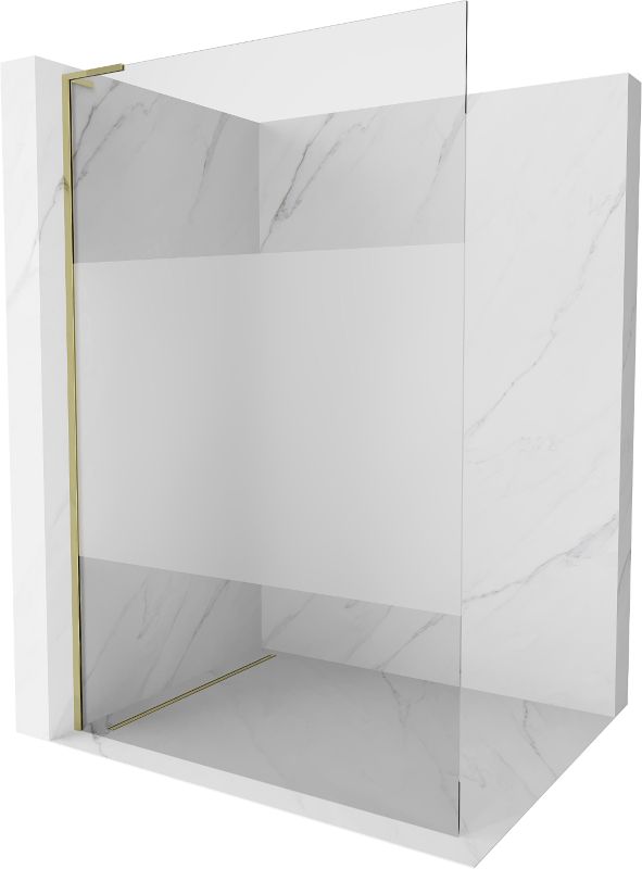 Ścianka prysznicowa walk-in Mexen Kioto L złota 80x200 1 szt.