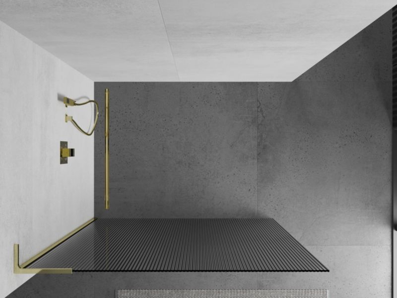 Ścianka prysznicowa Walk-in Mexen Kioto L złota 90x200 cm 1 szt.