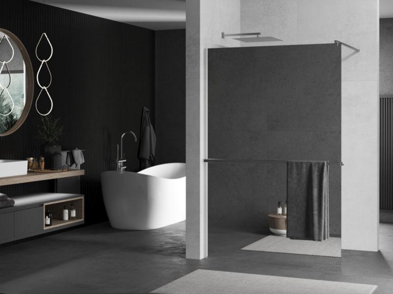 Ścianka prysznicowa walk-in Mexen Kioto+ lustro 100x200 cm 1 szt.
