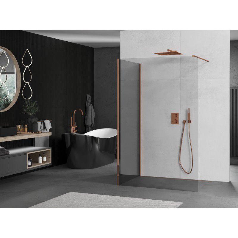 Ścianka prysznicowa walk-in Mexen Kioto różowe złoto 100x95 cm 1 szt.