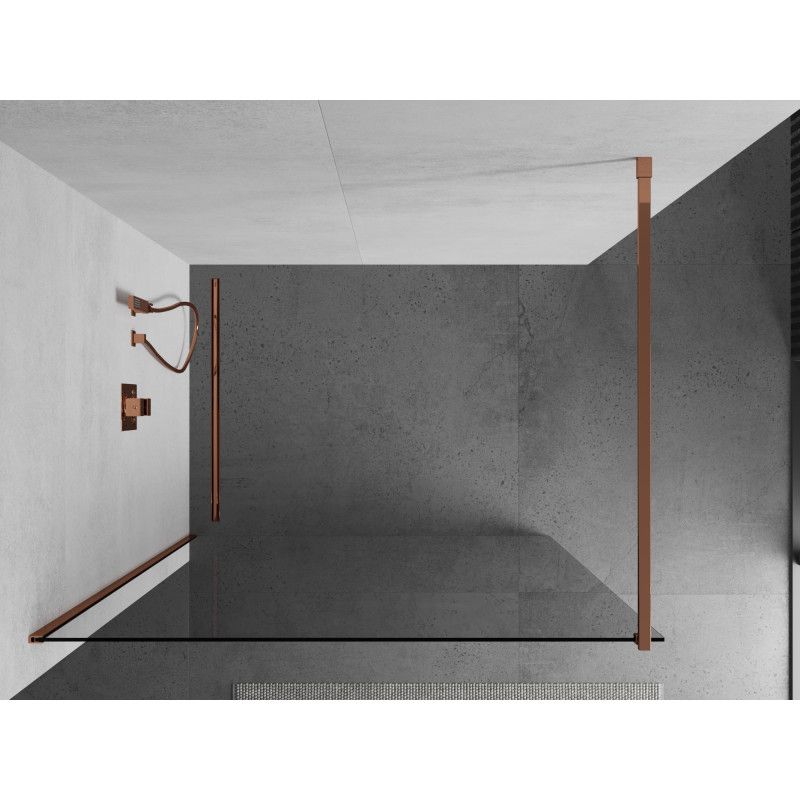 Ścianka prysznicowa walk-in Mexen Kioto różowe złoto 105x200 cm 1 szt.
