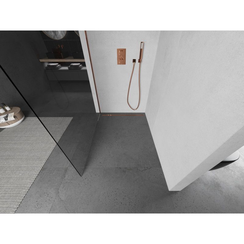 Ścianka prysznicowa walk-in Mexen Kioto różowe złoto 105x200 cm 800-105-101-60-00 1 szt.