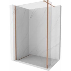 Ścianka prysznicowa walk-in Mexen Kioto różowe złoto 130x40 cm 1 szt.