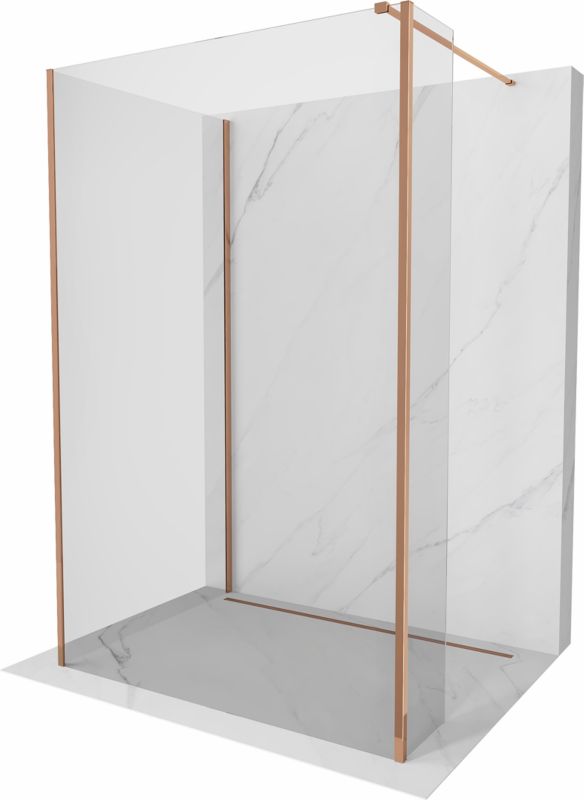 Ścianka prysznicowa walk-in Mexen Kioto różowe złoto 140x85x30 1 szt.