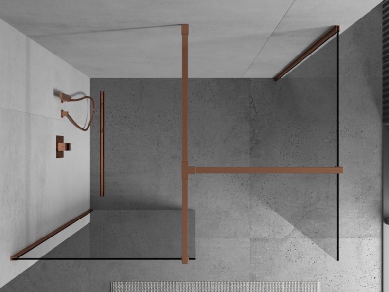 Ścianka prysznicowa walk-in Mexen Kioto różowe złoto 170x120 1 szt.