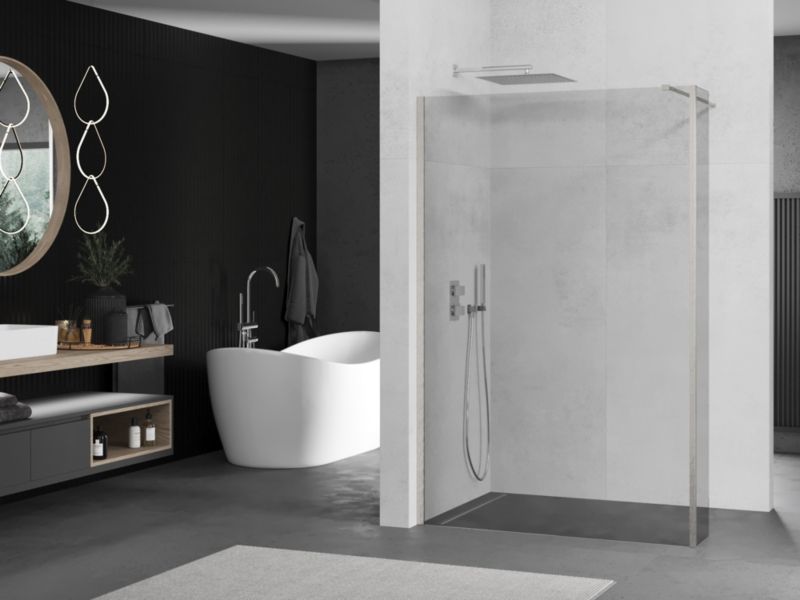 Ścianka prysznicowa walk-in Mexen Kioto transparent 135x30 cm 1 szt.