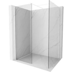 Ścianka prysznicowa walk-in Mexen Kioto transparent biała 170x120 1 szt.