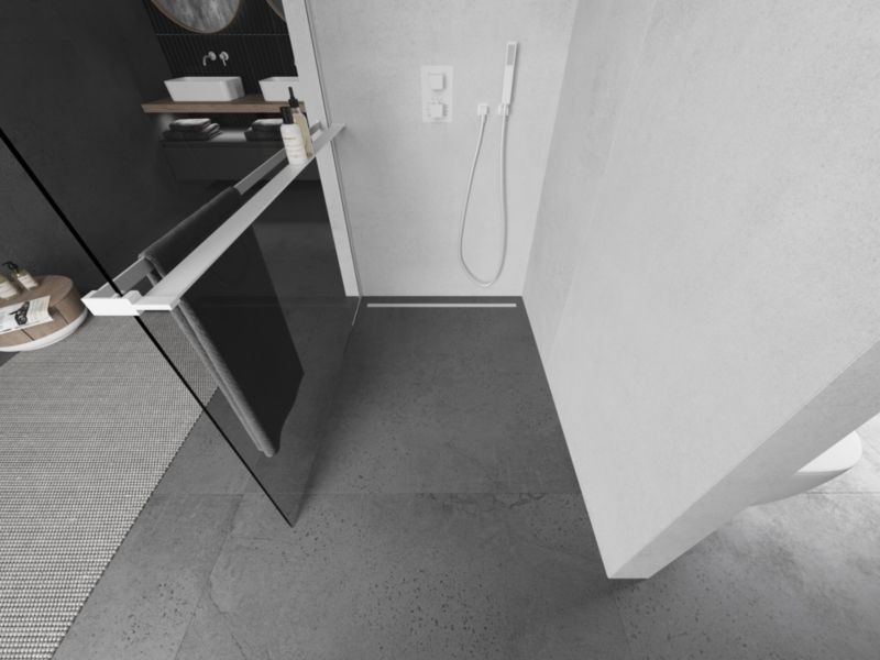 Ścianka prysznicowa walk-in Mexen Kioto+ transparent biała 75x200 cm 800-075-121-20-00 1 szt.