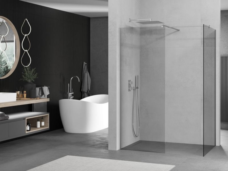 Ścianka prysznicowa walk-in Mexen Kioto transparent chrom 115 x 110 cm 1 szt.