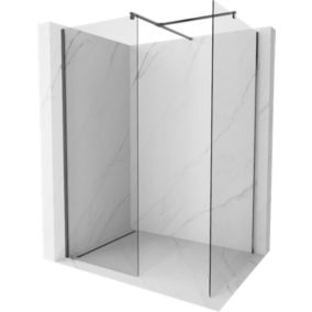 Ścianka prysznicowa walk-in Mexen Kioto transparent gun gray 180 x 95 cm 1 szt.