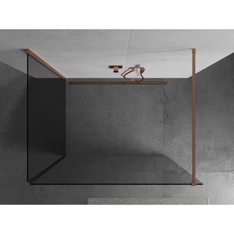 Ścianka prysznicowa walk-in Mexen Kioto transparent miedź szczotkowana 110x95 cm 1 szt.