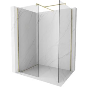 Ścianka prysznicowa Walk-in Mexen Kioto transparent złota 180x85 cm 1 szt.