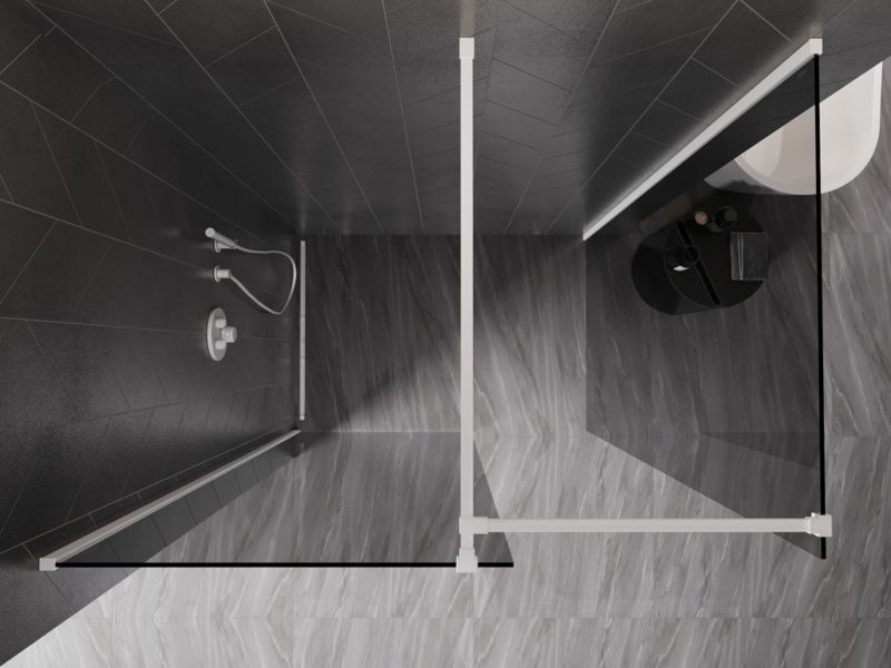 Ścianka prysznicowa walk-in Mexen Kioto-X biała 120x120 cm 1 szt.
