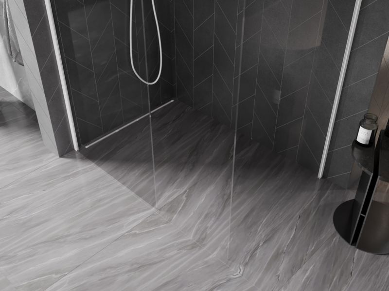 Ścianka prysznicowa walk-in Mexen Kioto-X biała 130x120 cm 1 szt.