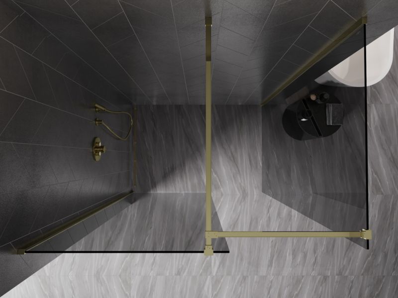 Ścianka prysznicowa walk-in Mexen Kioto-X złota 150x120 cm 800-150-202-50-00-120-X 1 szt.
