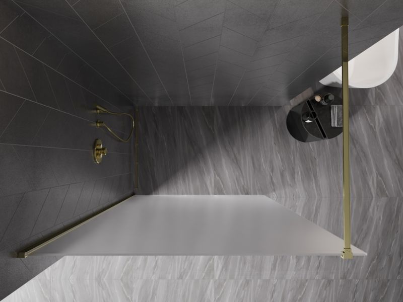 Ścianka prysznicowa walk-in Mexen Kioto-X złota 150x200 cm 800-150-101-50-30-X 1 szt.