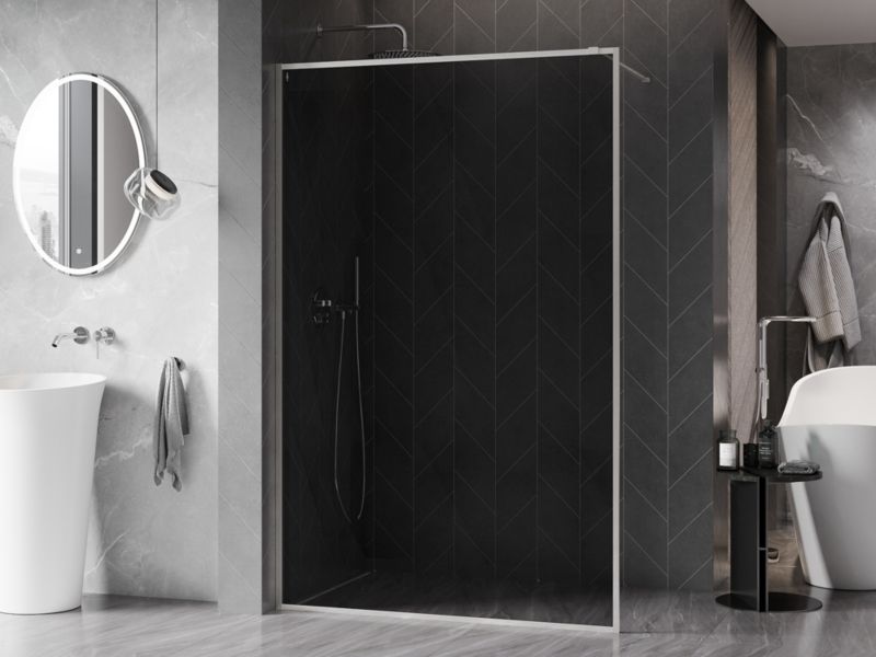 Ścianka prysznicowa Walk-in Mexen Kioto-XF grafit 120x202 cm  800-120-104-97-40-X1 szt.