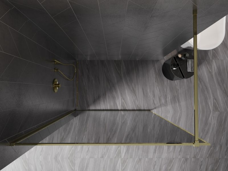 Ścianka prysznicowa walk-in Mexen Kioto-XF grafit 140x202  800-140-104-50-40-X1 szt.