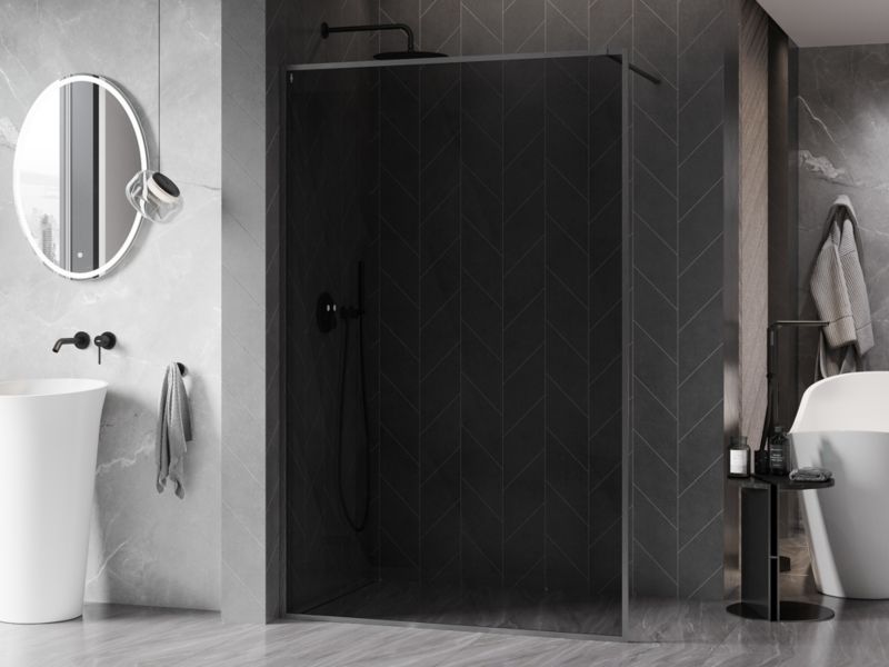 Ścianka prysznicowa walk-in Mexen Kioto-XF grafit 70x202 cm  800-070-104-66-40-X1 szt.