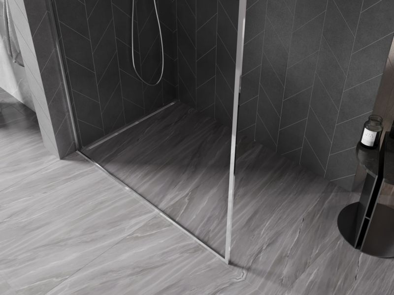 Ścianka prysznicowa walk-in Mexen Kioto-XF L chrom transparentna 120x202 cm 1 szt.