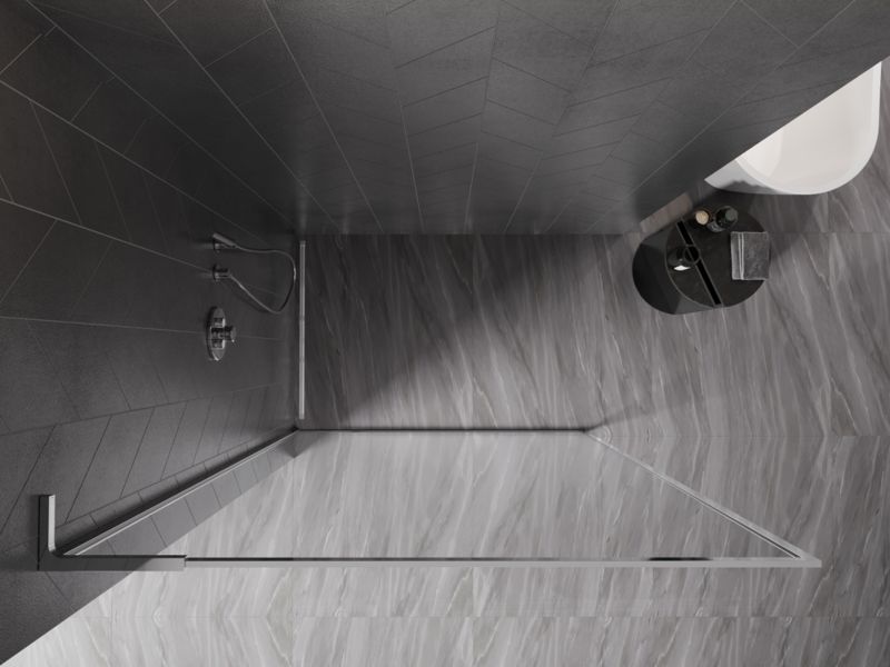 Ścianka prysznicowa walk-in Mexen Kioto-XF L chrom transparentna 120x202 cm 1 szt.