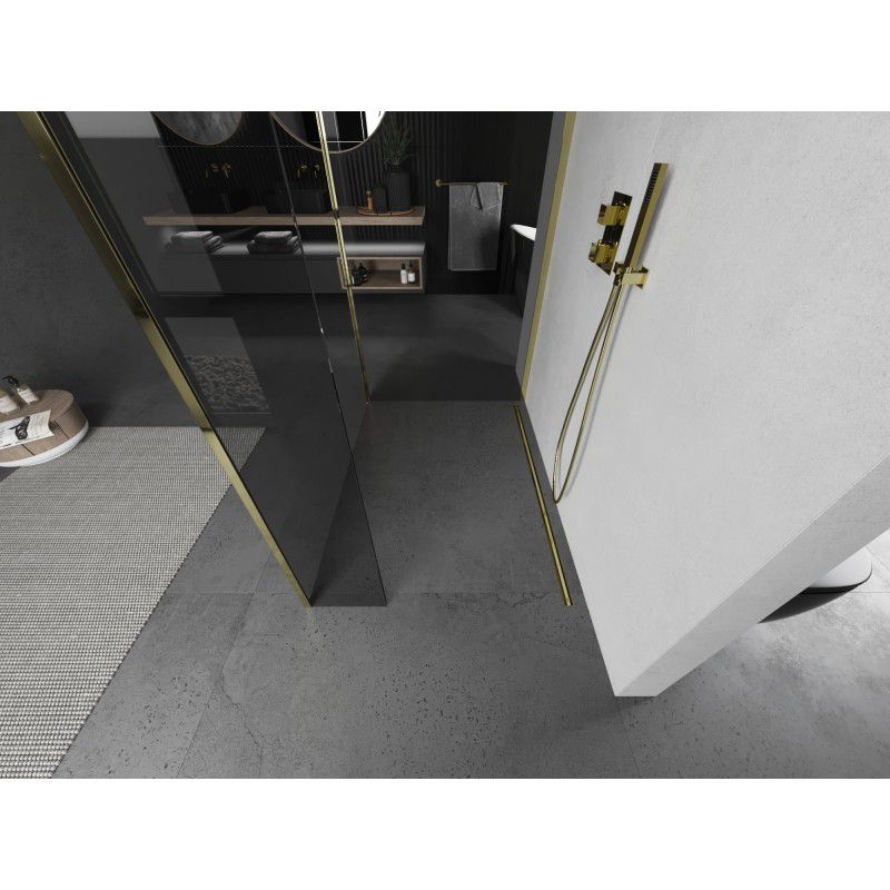 Ścianka prysznicowa walk-in Mexen Kioto złota 110x100x30 cm 1 szt.