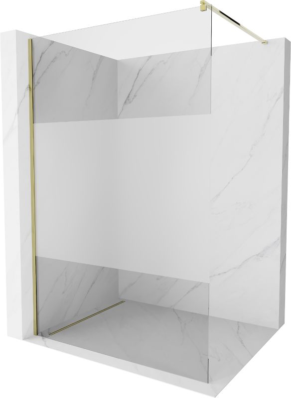 Ścianka prysznicowa walk-in Mexen Kioto złota 110x200 cm 1 szt.