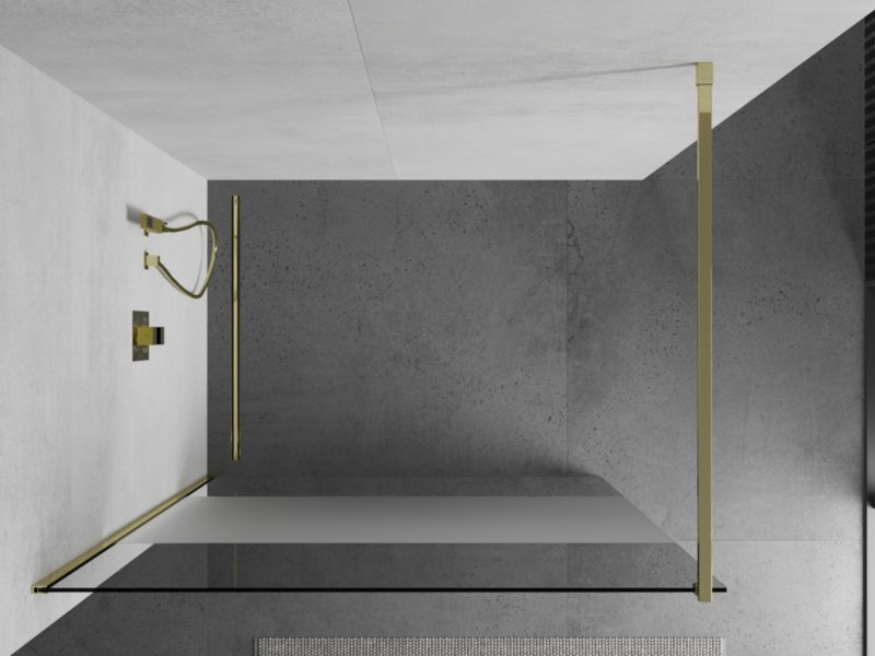 Ścianka prysznicowa walk-in Mexen Kioto złota 110x200 cm 1 szt.