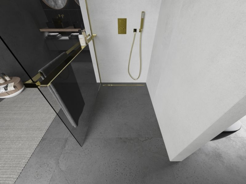 Ścianka prysznicowa walk-in Mexen Kioto+ złota 120x200 cm 800-120-121-50-00 1 szt.