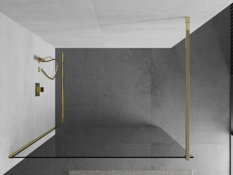 Ścianka prysznicowa walk-in Mexen Kioto złota 95x200 cm 1 szt.