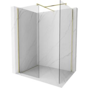Ścianka prysznicowa walk-in Mexen Kioto złoty szczotkowany 145x90 cm 800-145-202-55-00-090 1 szt.