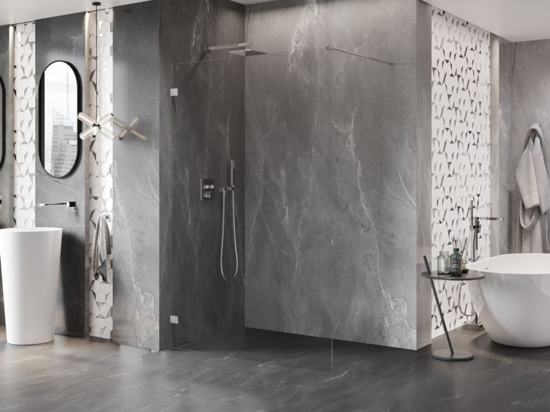 Ścianka prysznicowa walk-in Mexen Lunar chrom transparent 150x200 cm 830-150-000-01-00-L 1 szt.