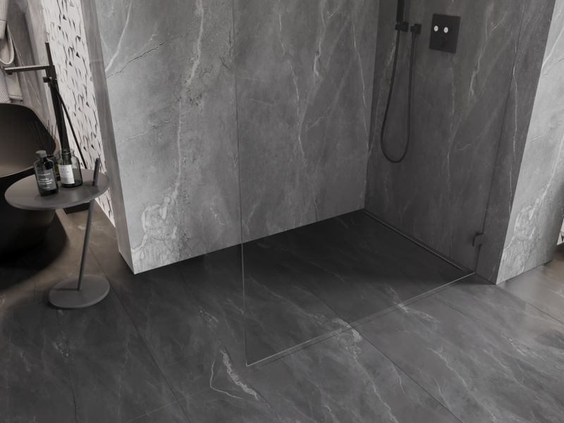 Ścianka prysznicowa walk-in Mexen Lunar gun metal 80x200 cm 1 szt.