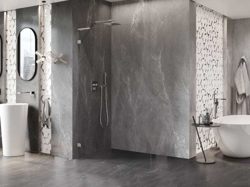 Ścianka prysznicowa Walk-in Mexen Lunar L nikiel szczotkowany 70x200 cm 1 szt.