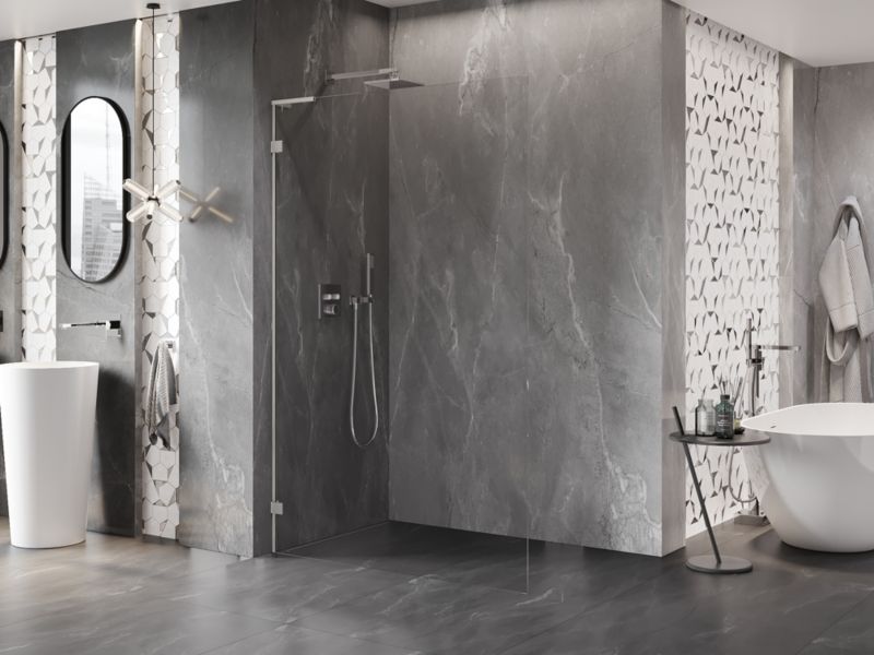 Ścianka prysznicowa Walk-in Mexen Lunar L nikiel szczotkowany 70x200 cm 1 szt.