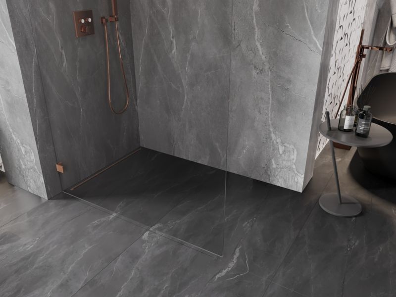 Ścianka prysznicowa walk-in Mexen Lunar miedź 110x200 cm 1 szt.
