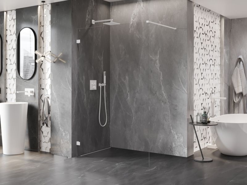 Ścianka prysznicowa walk-in Mexen Lunar transparentna 80x200 cm 1 szt.
