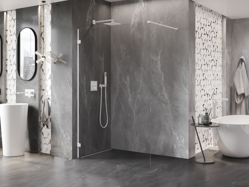 Ścianka prysznicowa walk-in Mexen Lunar transparentna 80x200 cm 1 szt.