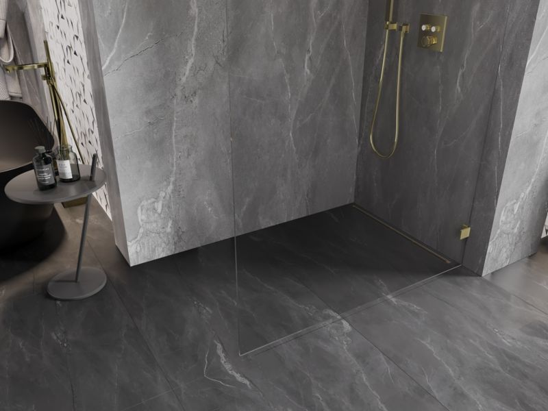 Ścianka prysznicowa walk-in Mexen Lunar złota 70x200 cm 1 szt.