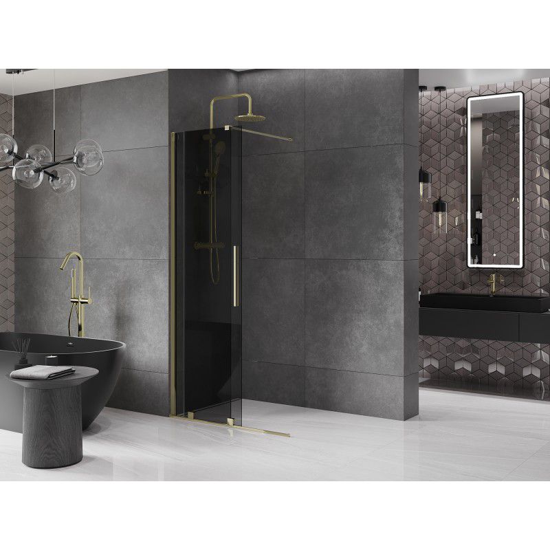 Ścianka prysznicowa walk-in Mexen Velar grafit 110 x 200 cm 1 szt.