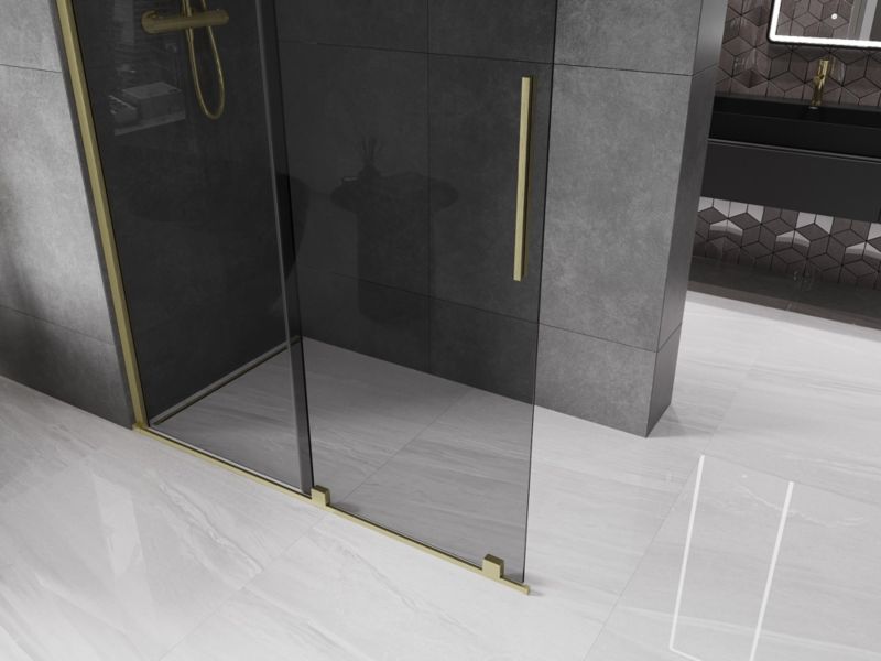Ścianka prysznicowa walk-in Mexen Velar grafit/złoty szczotkowany 150x200 1 szt.