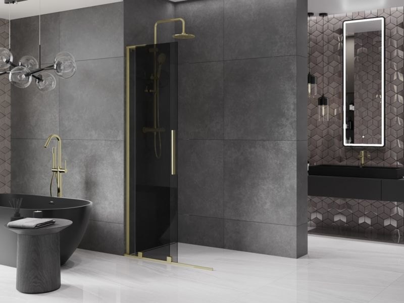 Ścianka prysznicowa walk-in Mexen Velar L grafit 100x200 cm 871-100-003-43-55 1 szt.