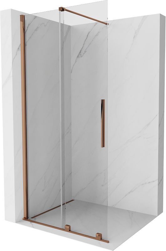 Ścianka prysznicowa walk-in Mexen Velar różowe złoto 100x200 cm 1 szt.