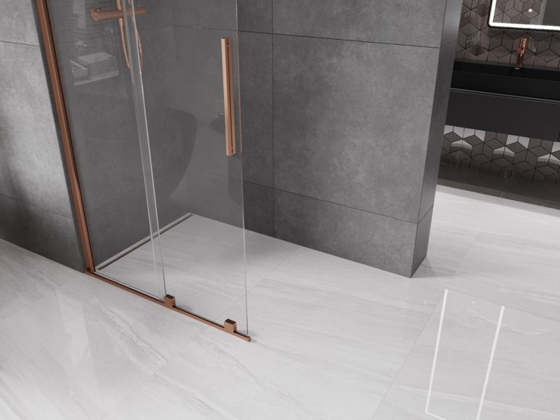 Ścianka prysznicowa walk-in Mexen Velar różowe złoto 100x200 cm 1 szt.