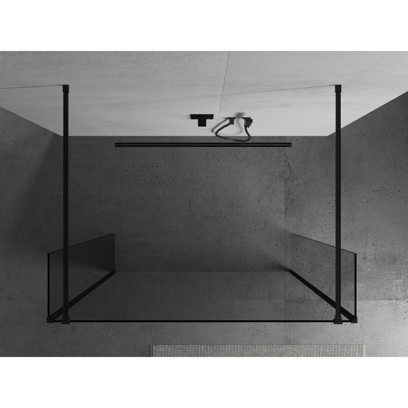 Ścianka prysznicowa wolnostojąca Mexen Kioto czarna 115 x 30 x 30 cm 1 szt.