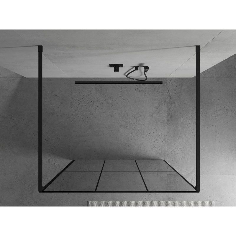 Ścianka prysznicowa wolnostojąca Mexen Kioto czarny wzór 100 x 200 cm 800-100-002-70-77 1 szt.