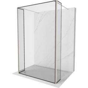 Ścianka prysznicowa wolnostojąca Mexen Kioto czarny wzór 150x30x30 cm 1 szt.